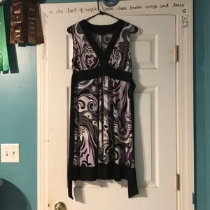 Purple black and grey dress